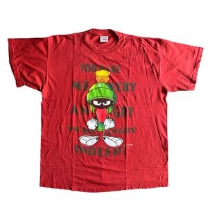 Marvin the Martian Men’s Graphic T-Shirt – Looney Tunes Vintage Tee – Size XL